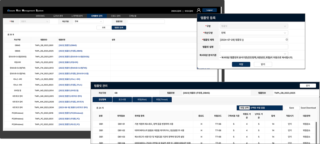 iRMS 진단 템플릿